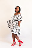 Abstract Flare Dress